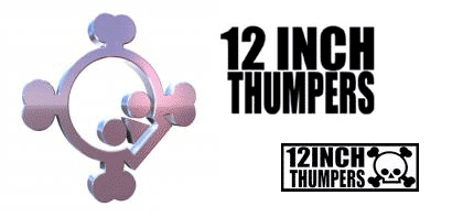 The many logos of 12 Inch Thumpers