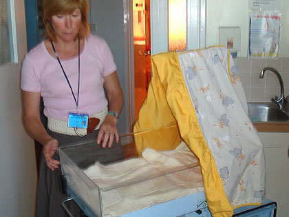 This is what your money goes towards... special baby beds!