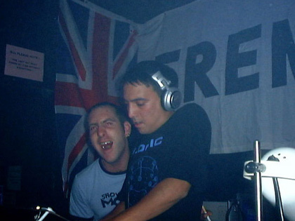 Little Joe Rocha and Cheeky Scott in the DJ booth