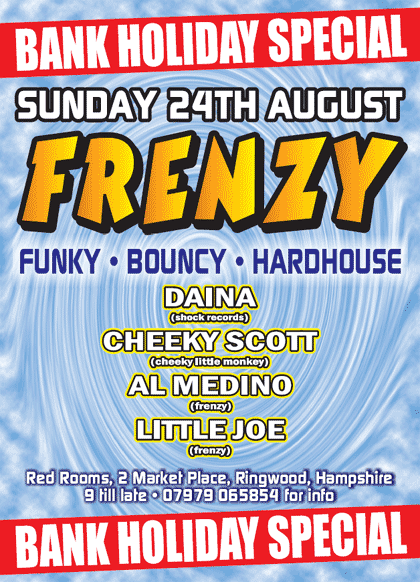 Frenzy go down to Ringwood and take over the Red Rooms for one night