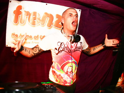 Andy Whitby DJ'ing for Frenzy