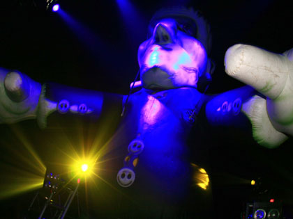 An inflatable Frankenstein on the main stage 