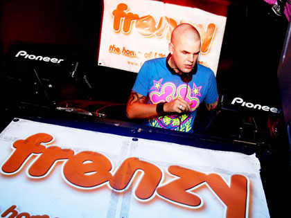 Andy Whitby DJ'ing at Frenzy